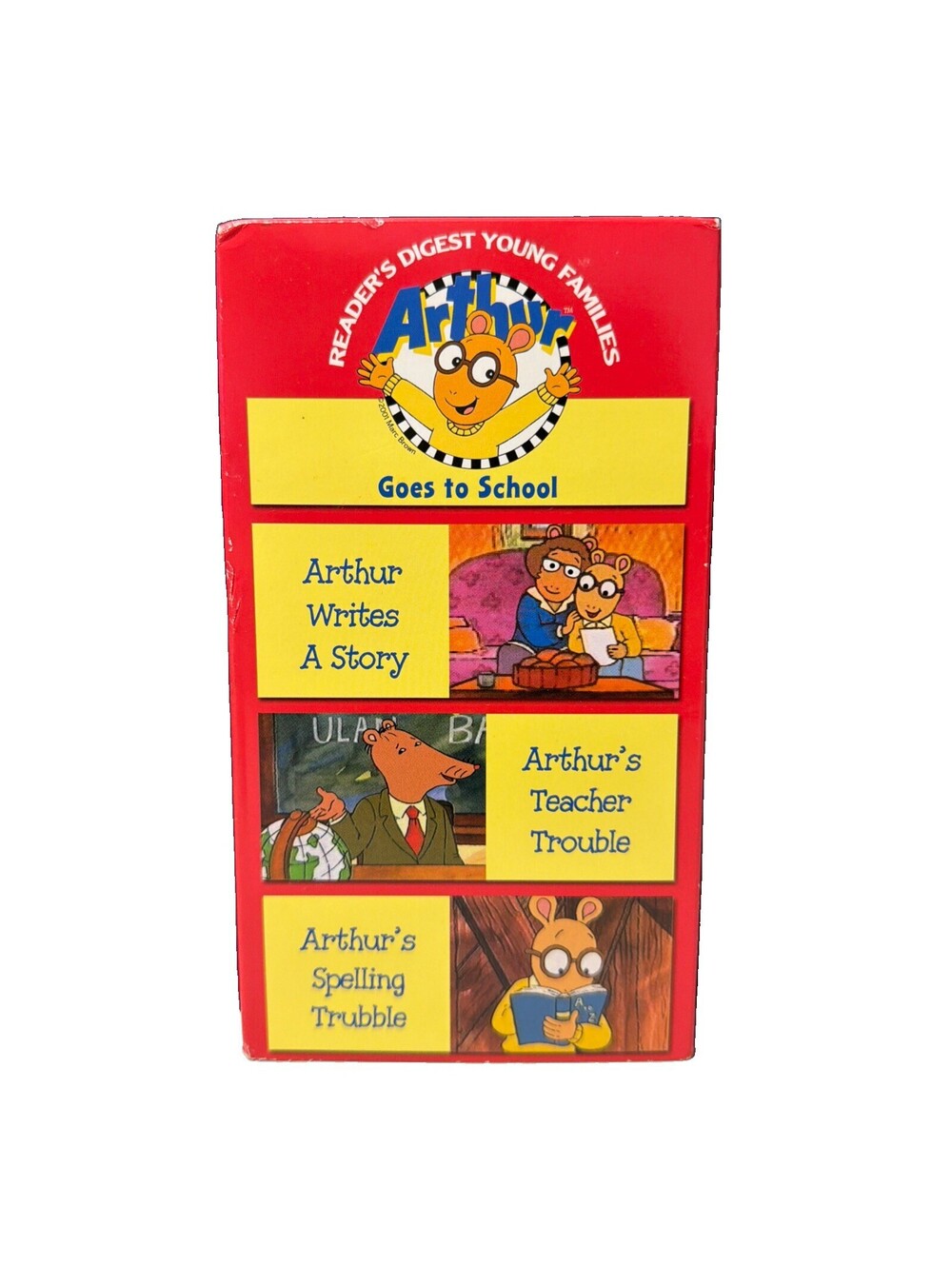 Arthur Goes To School VHS Tape 2002 PBS Kids Cartoon Episodes Readerβs Digest